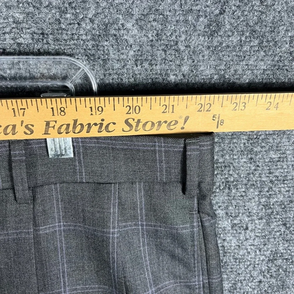 J. Hilburn 2 Piece Suit Mens 49 Grey Windowpane Vitale Barberis Canonico Wool